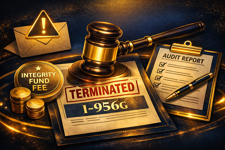 USCIS Starts 2026 by Terminating More EB‑5 Regional Centers: Integrity Fees and I‑956G Under the Microscope